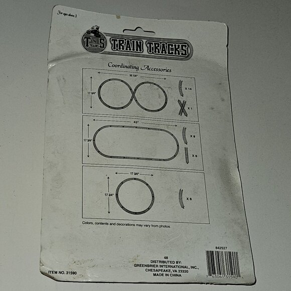 NOS 4pk T&S Trains Tracks Lot Curved Cross Rail Log Carrier Box Car Caboose Flat - Picture 3 of 16